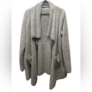 Cozy Gray Open Front Cardigan